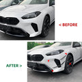 Set of 4 Black Front Bumper Side Canards Splitters for BMW 2-Series F70 F74 (2024+)