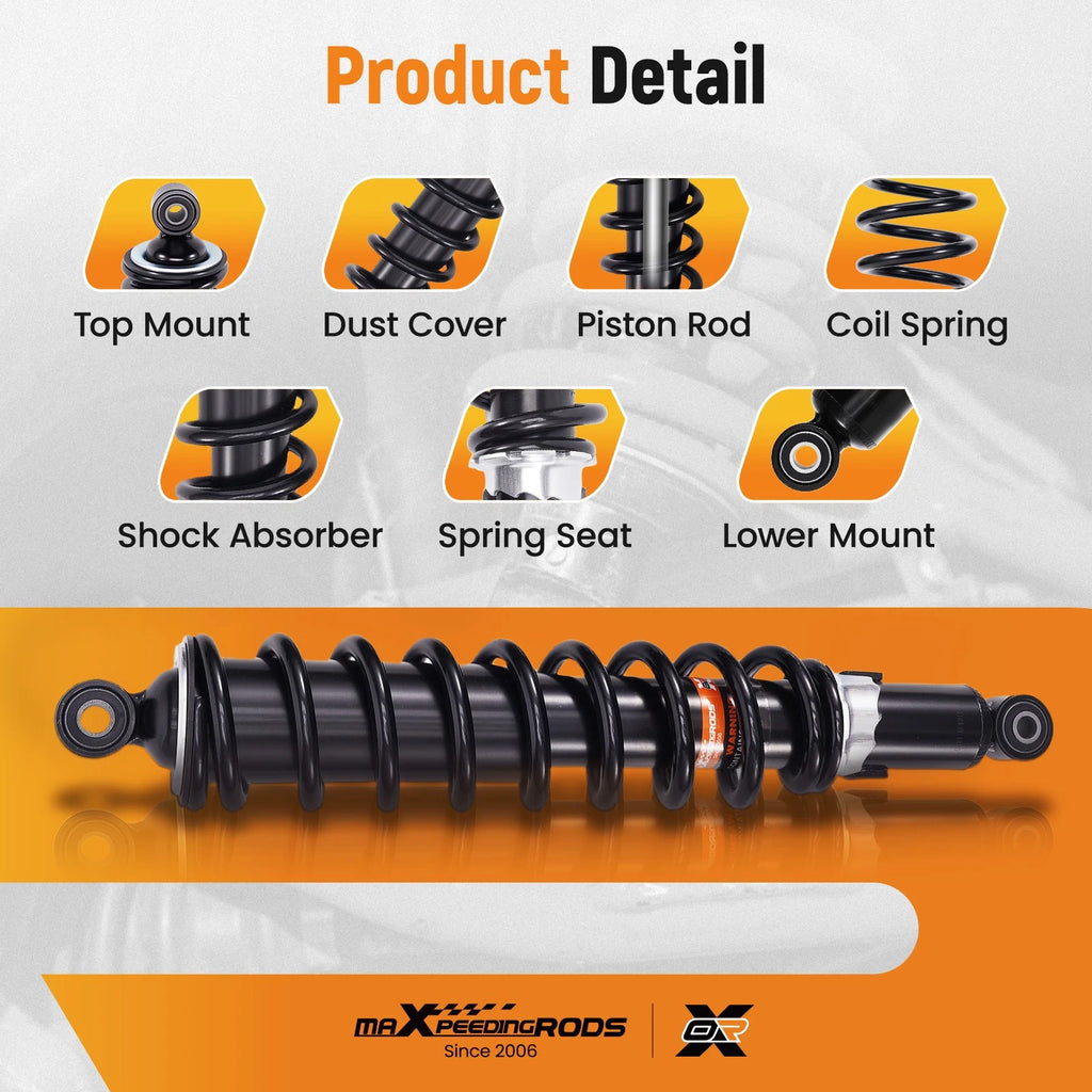 Set of 4 Gas Shocks for Honda Rubicon 500 4x4 (2001–2014)