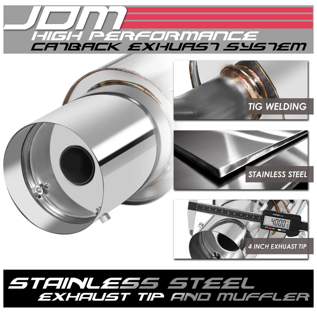 Stainless Catback Exhaust System for Mitsubishi Galant 2.4L (1999–2003)