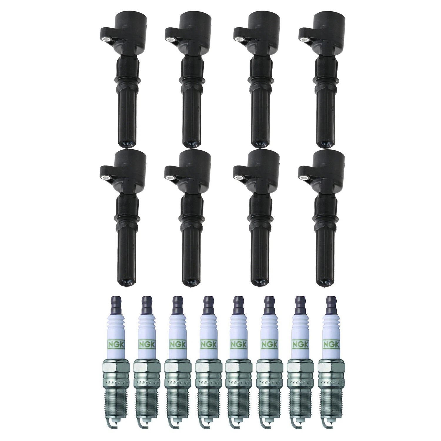 Set of 8 Ignition Coils & NGK G-Power Spark Plugs for DeVille F-150 Mustang V8