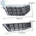 Set of 2 Matte Chrome Front Upper and Lower Grilles for Cadillac ATS (2013-2014)