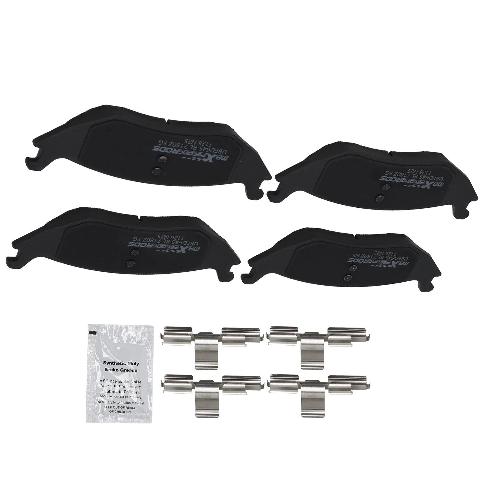 Set of 4 Rear Ceramic Brake Pads for Chrysler Aspen Dodge Durango Ram 1500 (2003–2010)