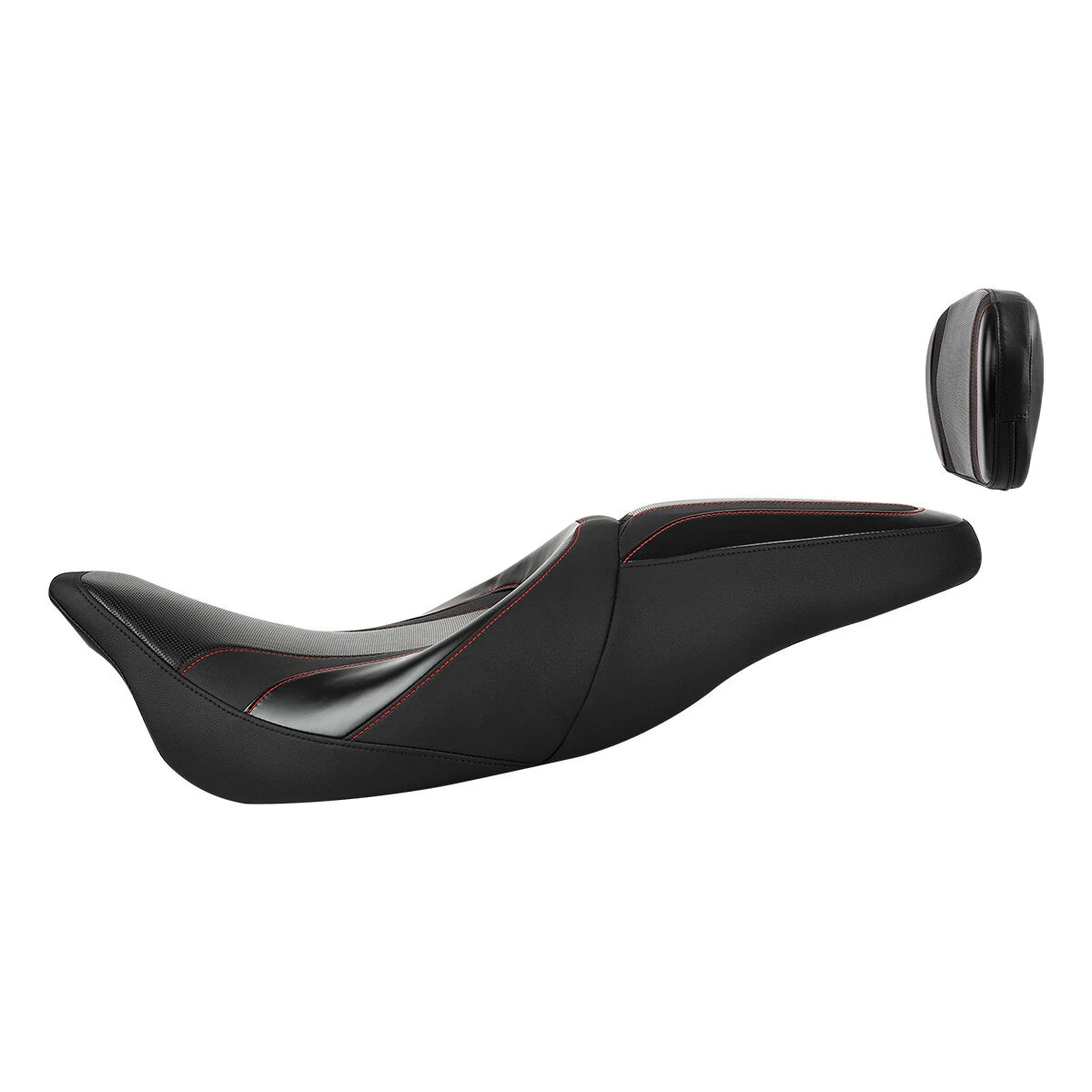 Driver Passenger Seat & Backrest Pad for Harley Road Street Glide (2009–2023)