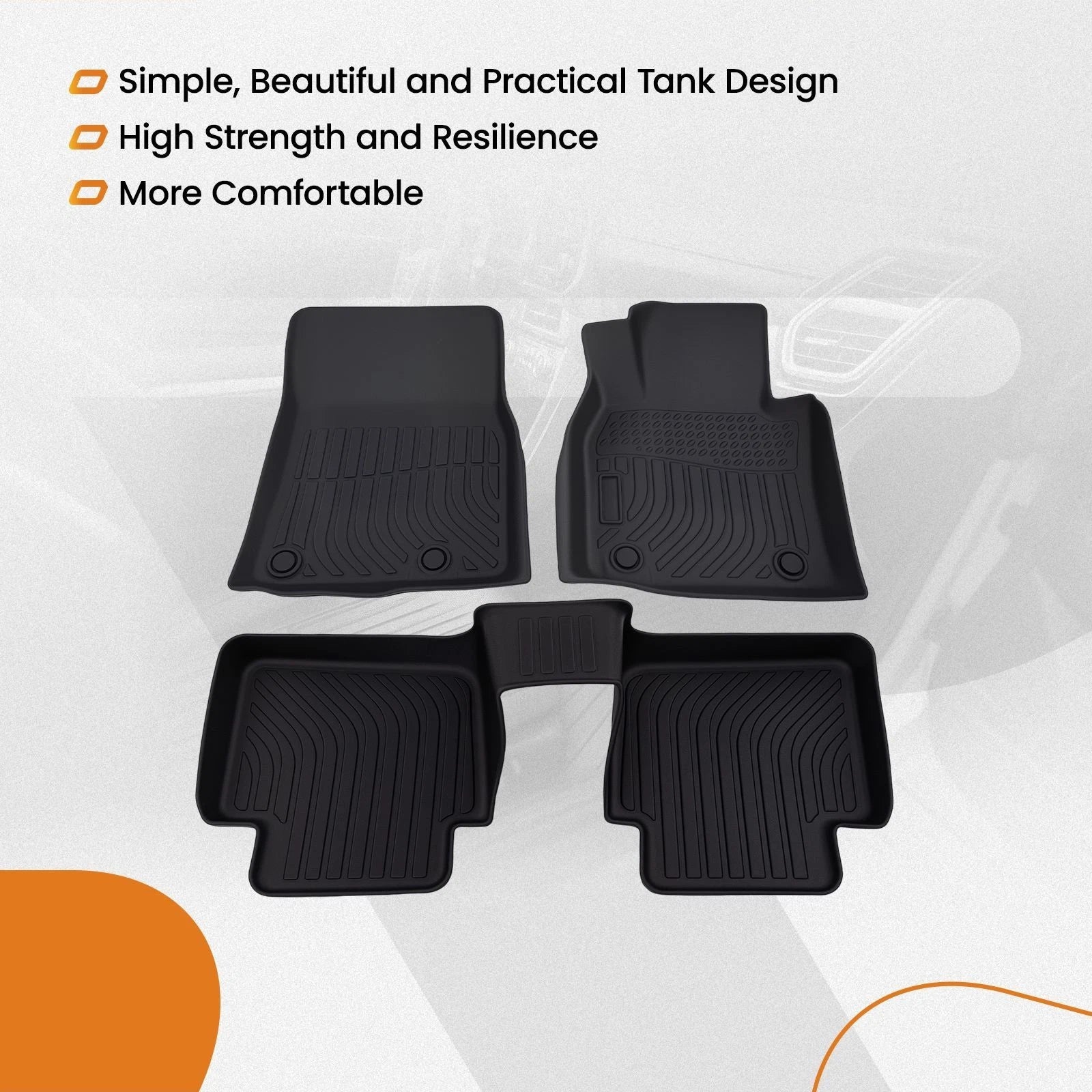 Set of 2 All-Weather TPE Floor Mats for Mazda CX-50 (2023–2025) Waterproof