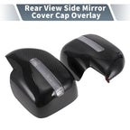 Pair Rearview Mirror Cover Overlay Black Carbon Fiber for Lexus LX470 (1998–2007)