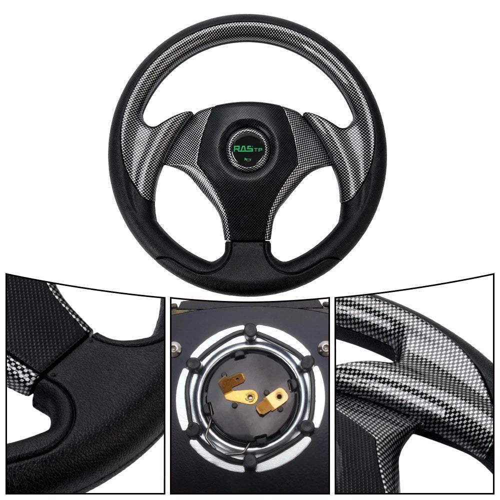 12.5" Carbon Fiber Steering Wheel for EZGO TXT RXV Yamaha Club Car