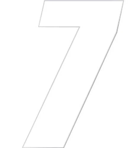 7" Number Decal for Motorcycle Racing (One Industries)