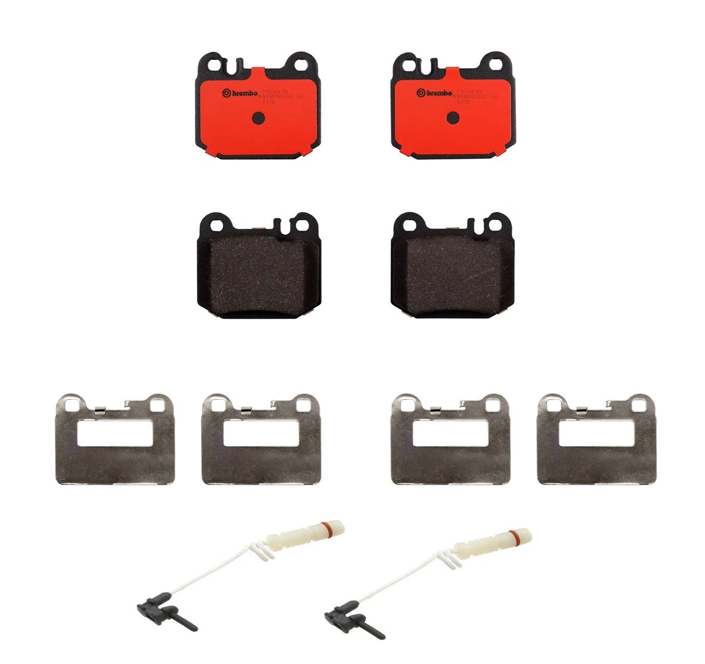 Rear Ceramic Brake Pads & Sensors for Mercedes W163 ML430 ML55 AMG (1998–2005)