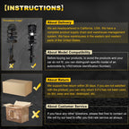Set of 2 Front Complete Struts with Coil Springs for Chevrolet Camaro (1993–2002)