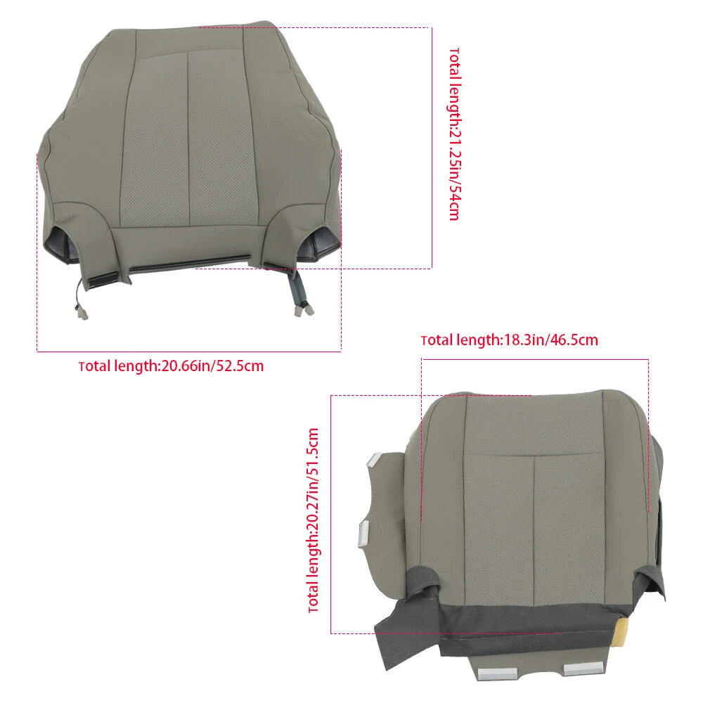 Leather Seat Cover Set for Ford Expedition (2007–2014) Camel Gray