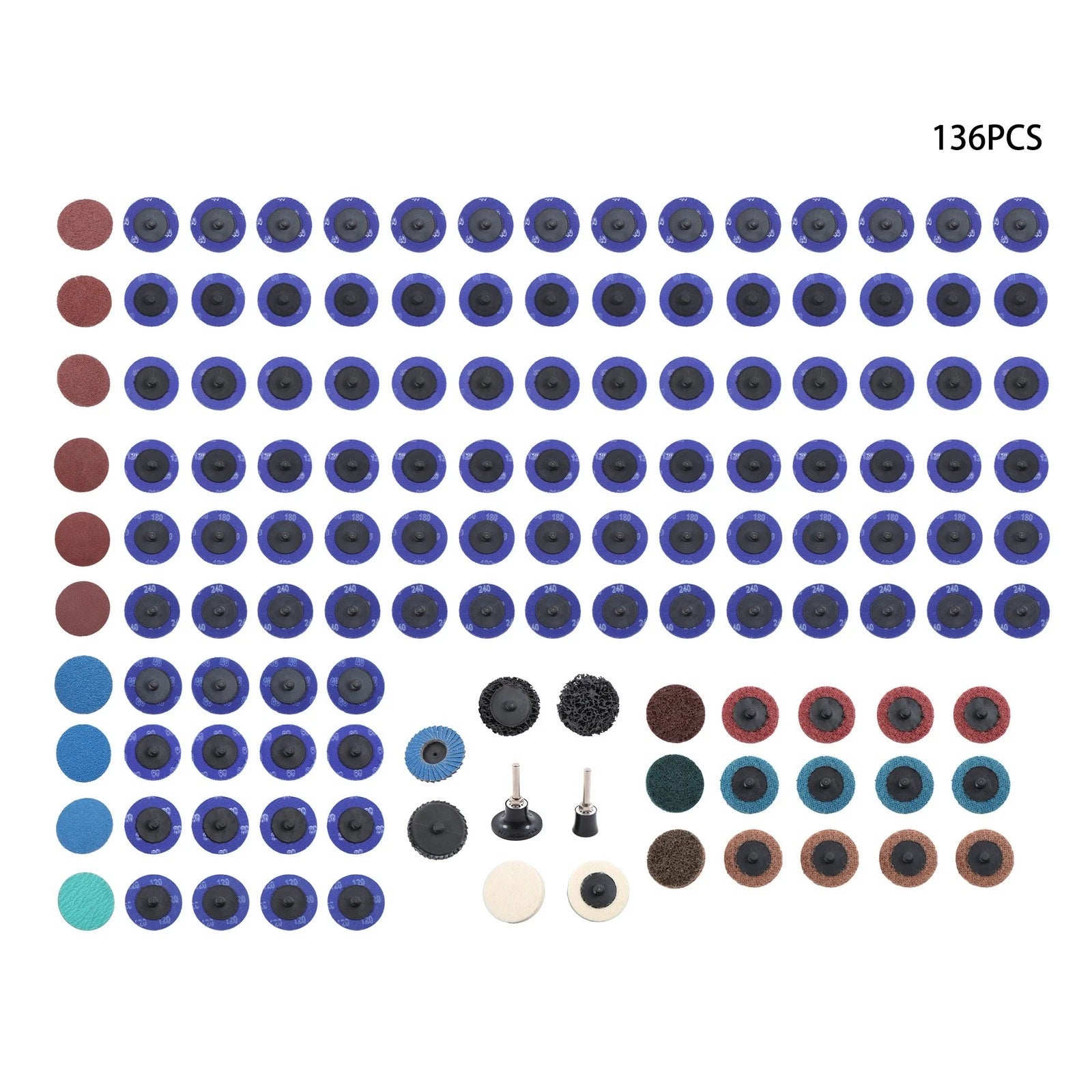 2X Sanding Discs Set for Die Grinder (2 Inch, 1/4 Inch Holder)