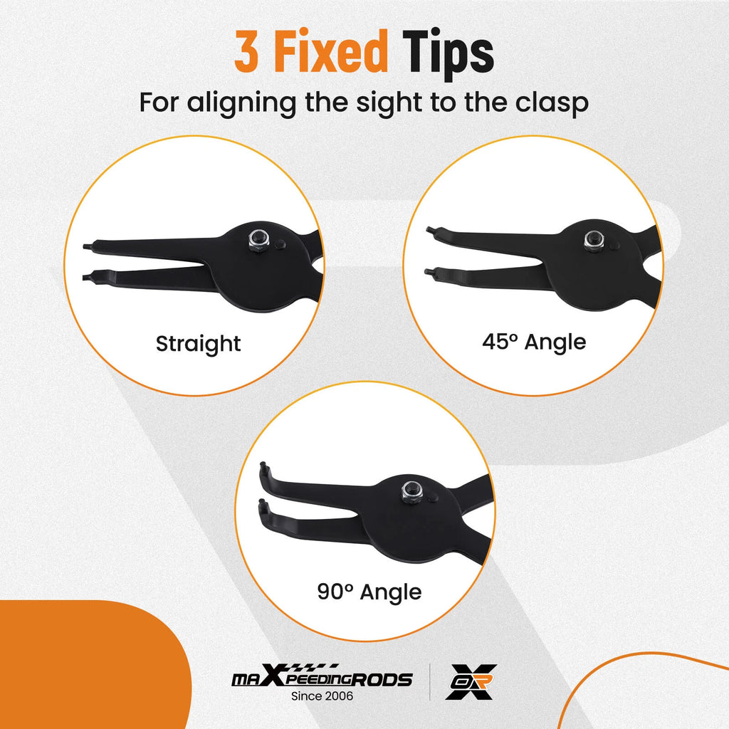 Set of 12 Snap Ring Pliers for Universal Use