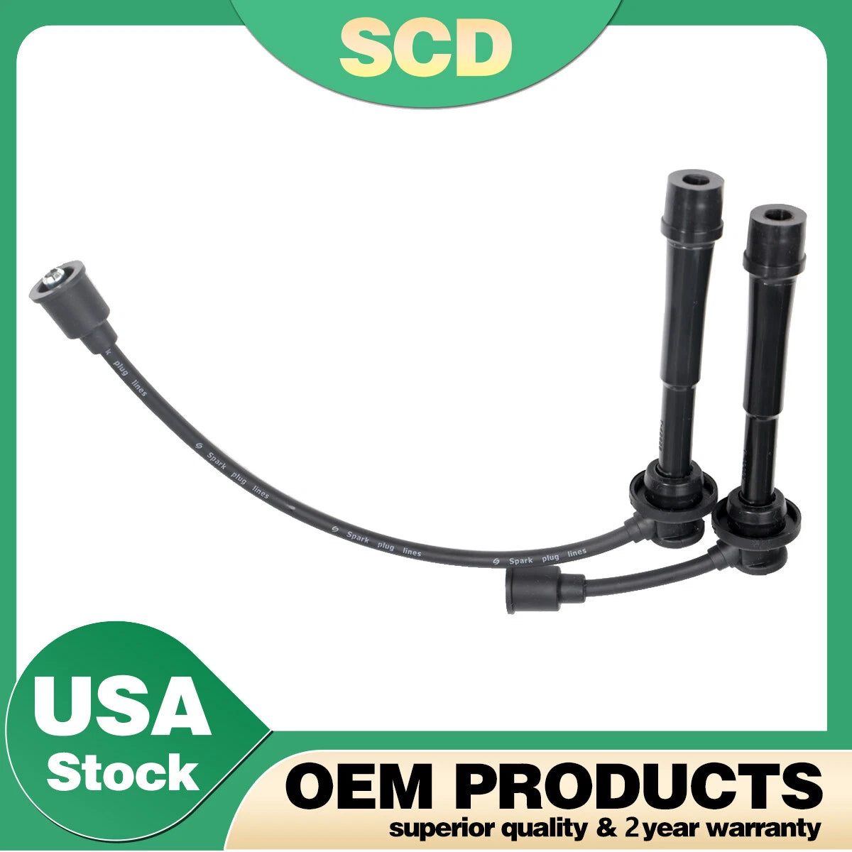 2X Spark Plug Wires for Suzuki Esteem (1999–2001) 33400-65G00