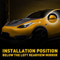 Left Side Passenger Door Wing Mirror Cover for Tesla Model Y (2020–2023)