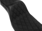 SLYFOX High Noon Seat for Harley FXD/FLD (2006–2023) - Black Logo, Black Stitch