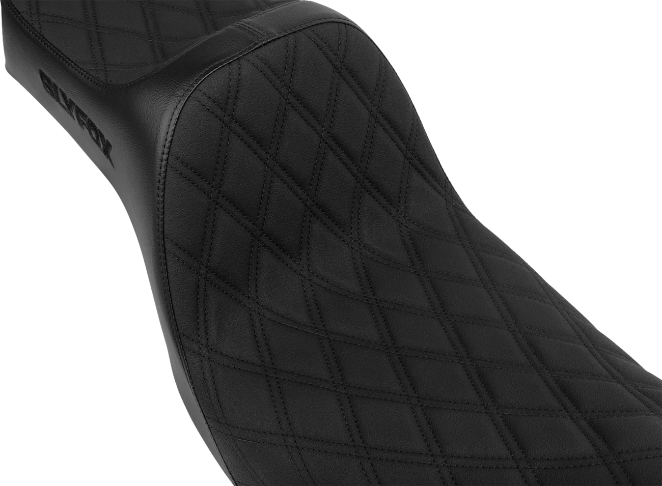 SLYFOX High Noon Seat for Harley FXD/FLD (2006–2023) - Black Logo, Black Stitch