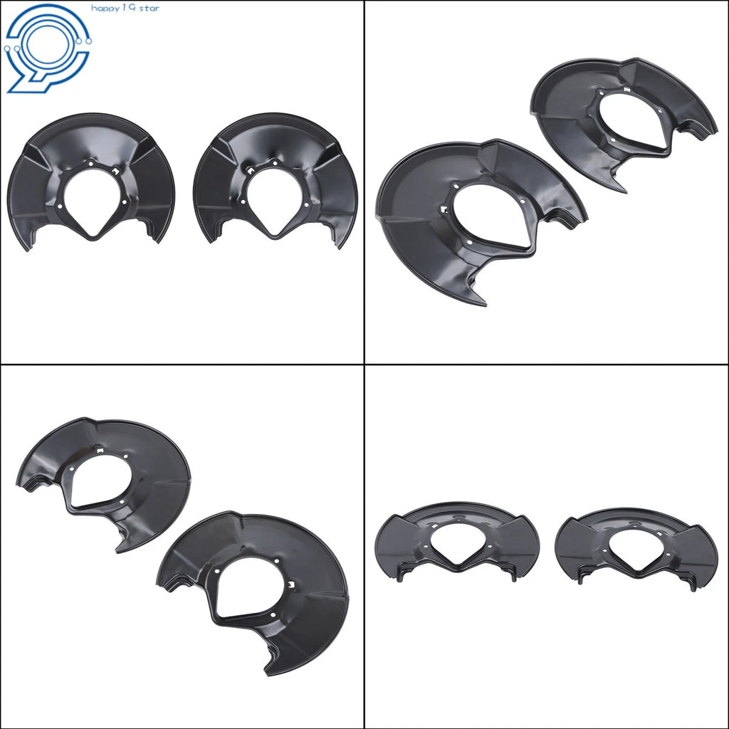 2X Front Left & Right Black Brake Dust Shield for Honda Civic (2006-2011)