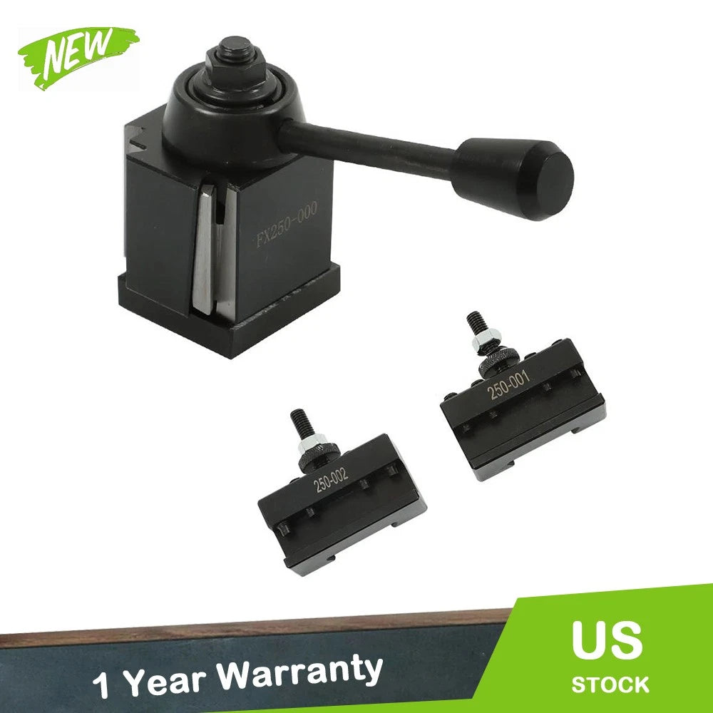 3pc Wedge Type Quick Change Tool Post Holder for Lathe Up to 8" (OXA 250-000)
