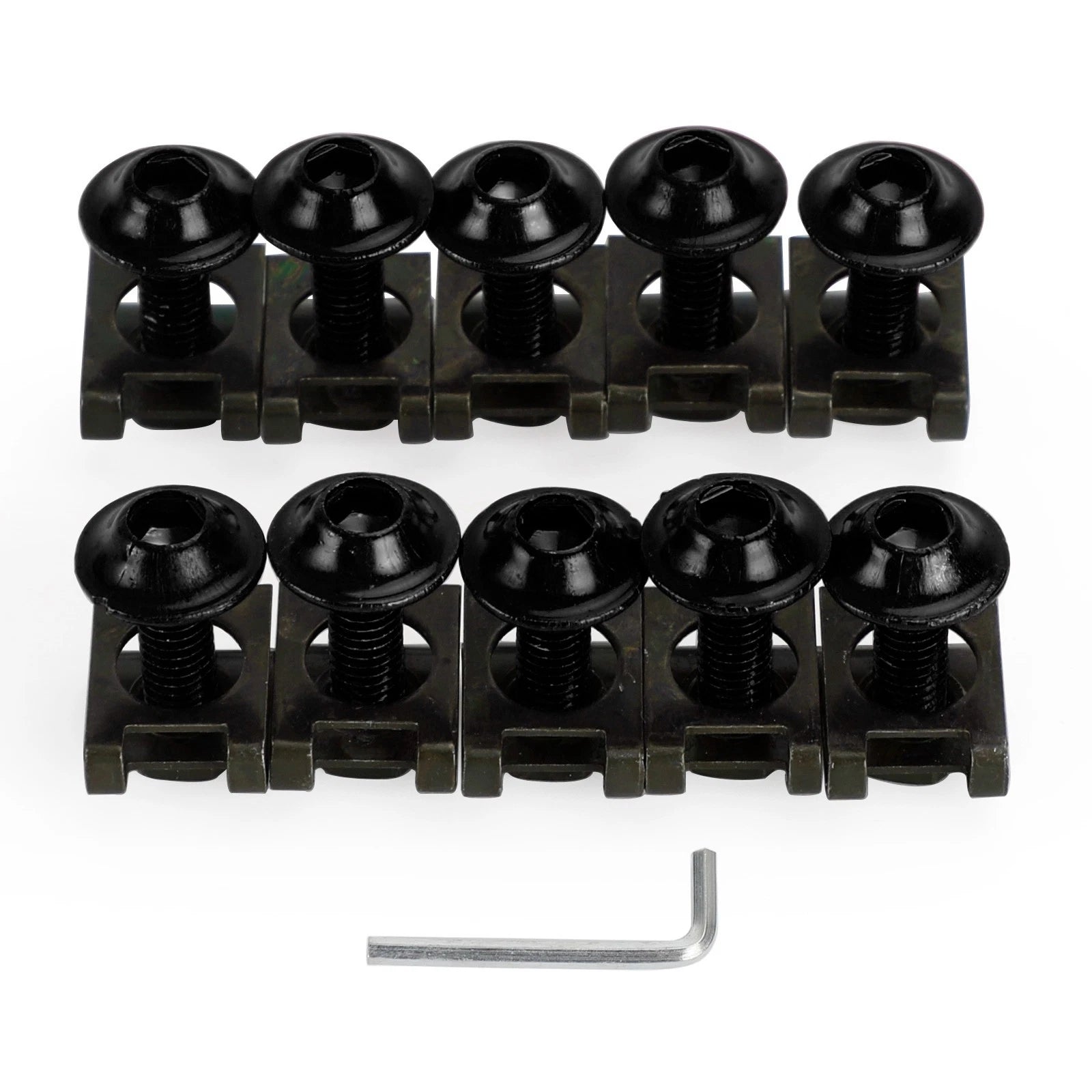 10X Aluminum Fairing Screen M6x20mm Screw Bolts Clips for Motorcycle