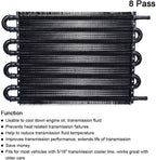 8 Row Transmission Oil Cooler Kit for Auto-Manual Radiator (Universal)