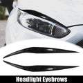 1 Pair Headlight Eye Lid Cover Sticker Black for Ford Fiesta (2013–2016)