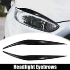 1 Pair Headlight Eye Lid Cover Sticker Black for Ford Fiesta (2013–2016)