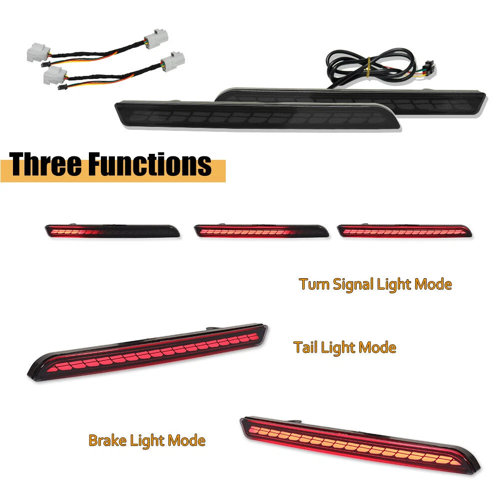 Smoke Red LED Rear Bumper Fog Brake Signal Light for Toyota Sienna (2021–2026)