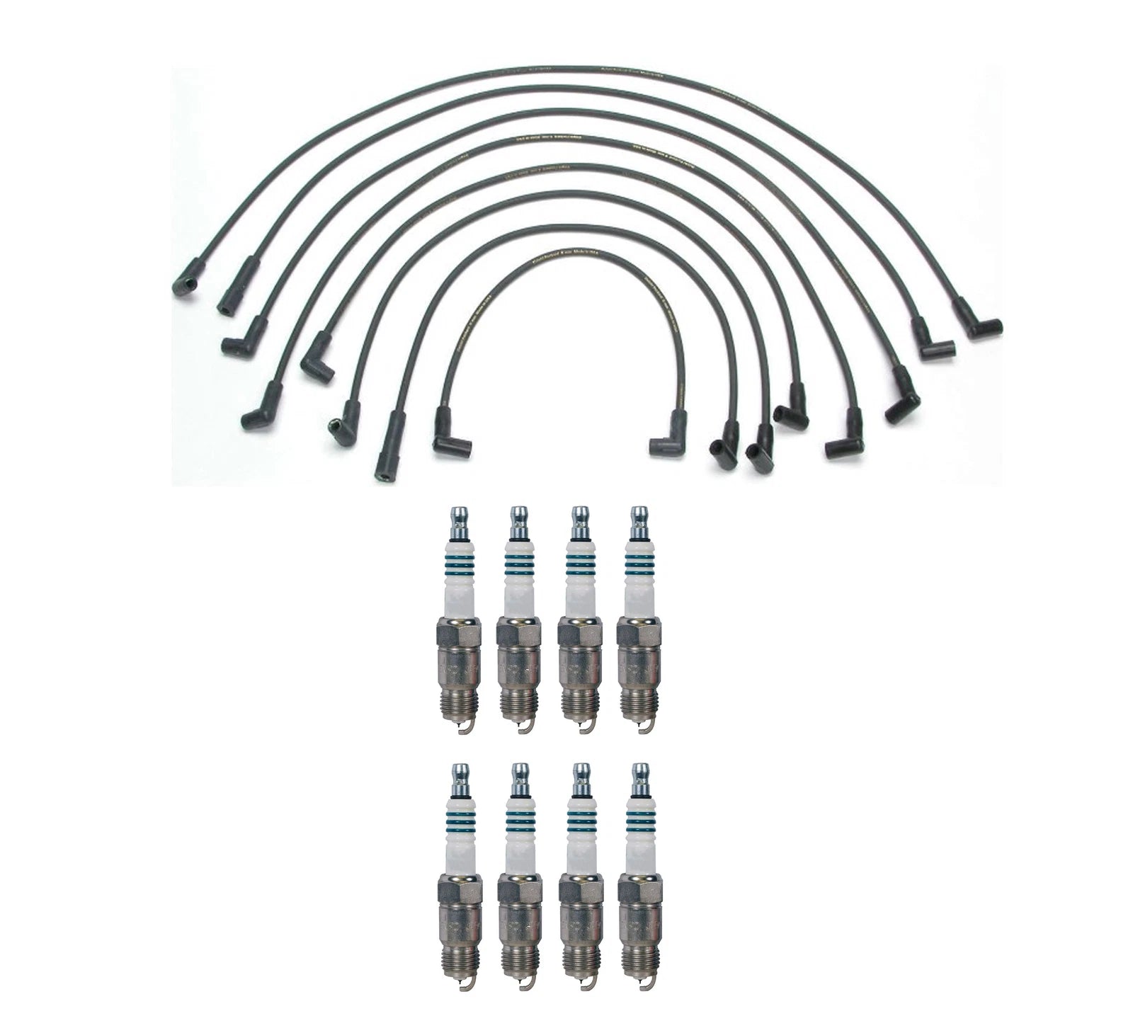 Denso 8mm Wire Set & 8 Iridium Power Spark Plug Kit for Buick Chevy GMC V8