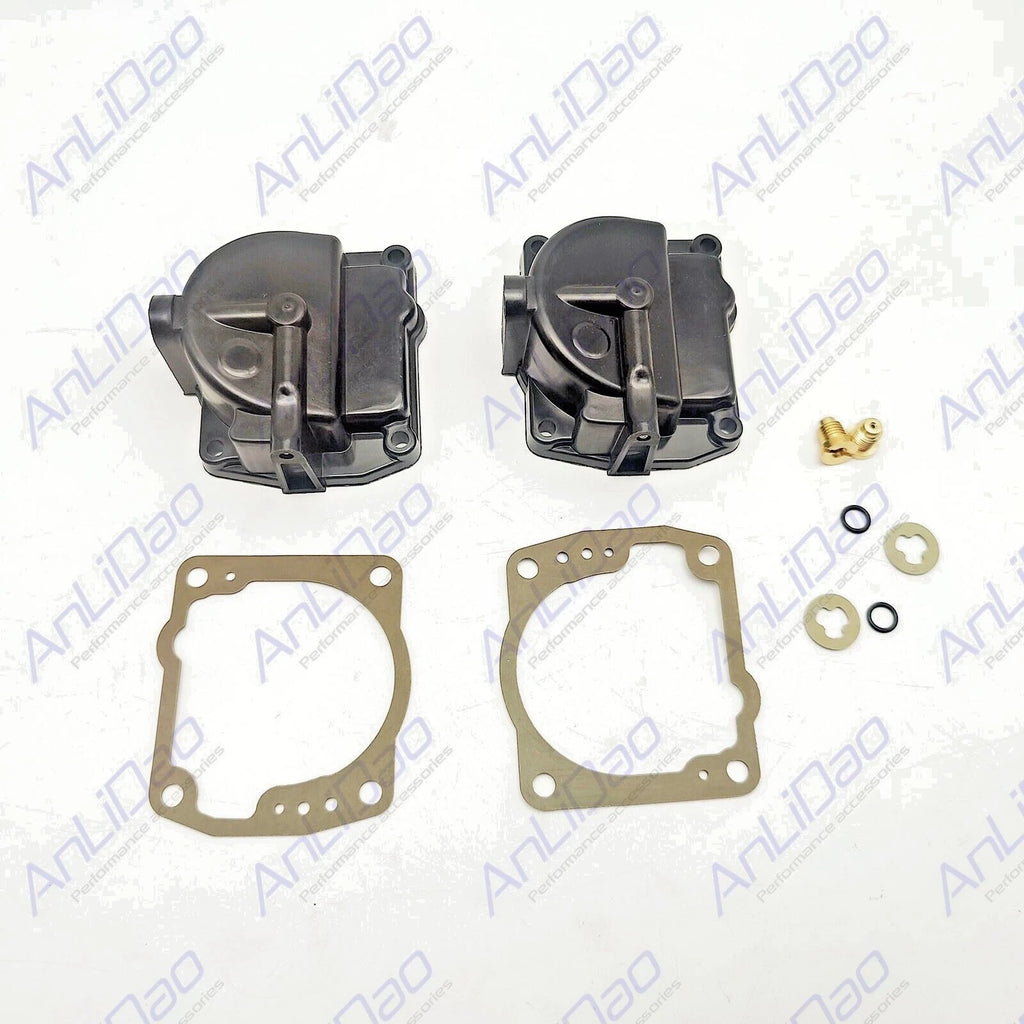 2Pcs Carburetor Float Bowl Chamber w/Gasket for Johnson Evinrude (0433000, 766418)