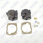 2Pcs Carburetor Float Bowl Chamber w/Gasket for Johnson Evinrude (0433000, 766418)