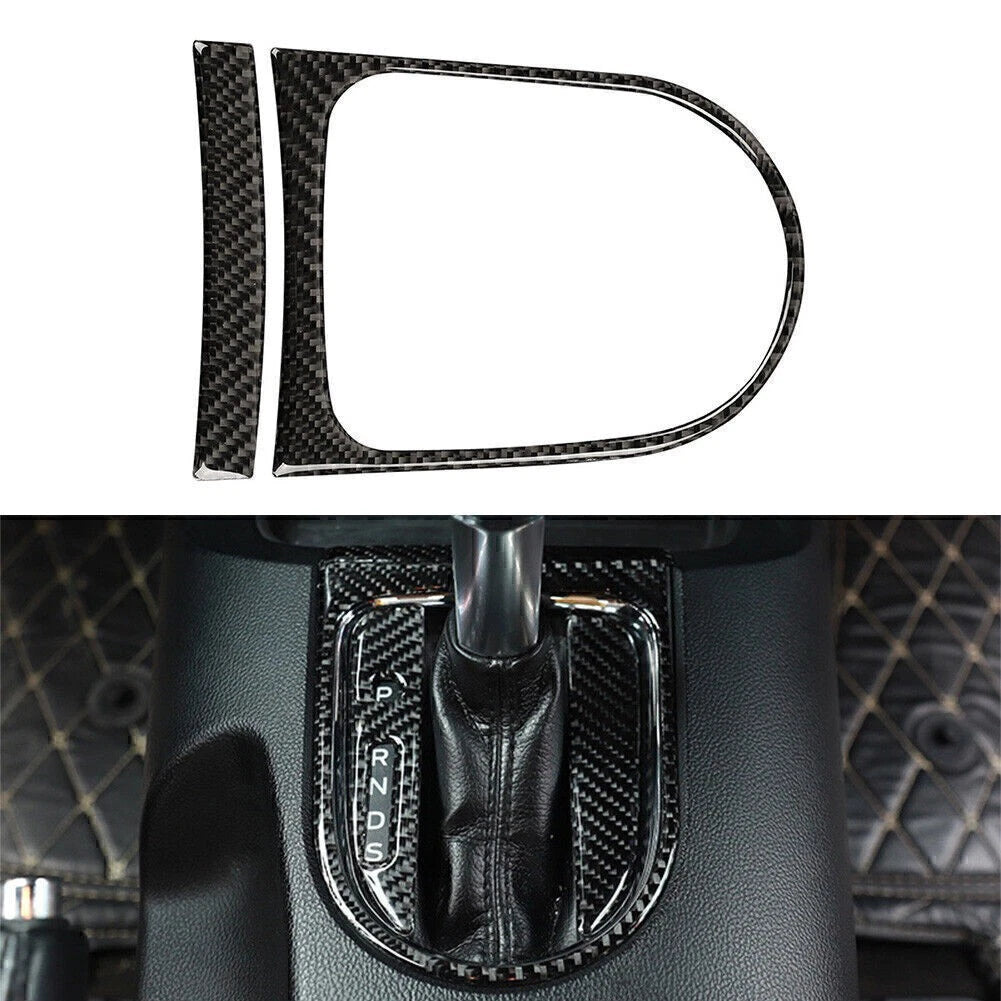 Interior Gear Shift Panel Cover Trim for Ford Mustang (2015–2019) Carbon Fiber