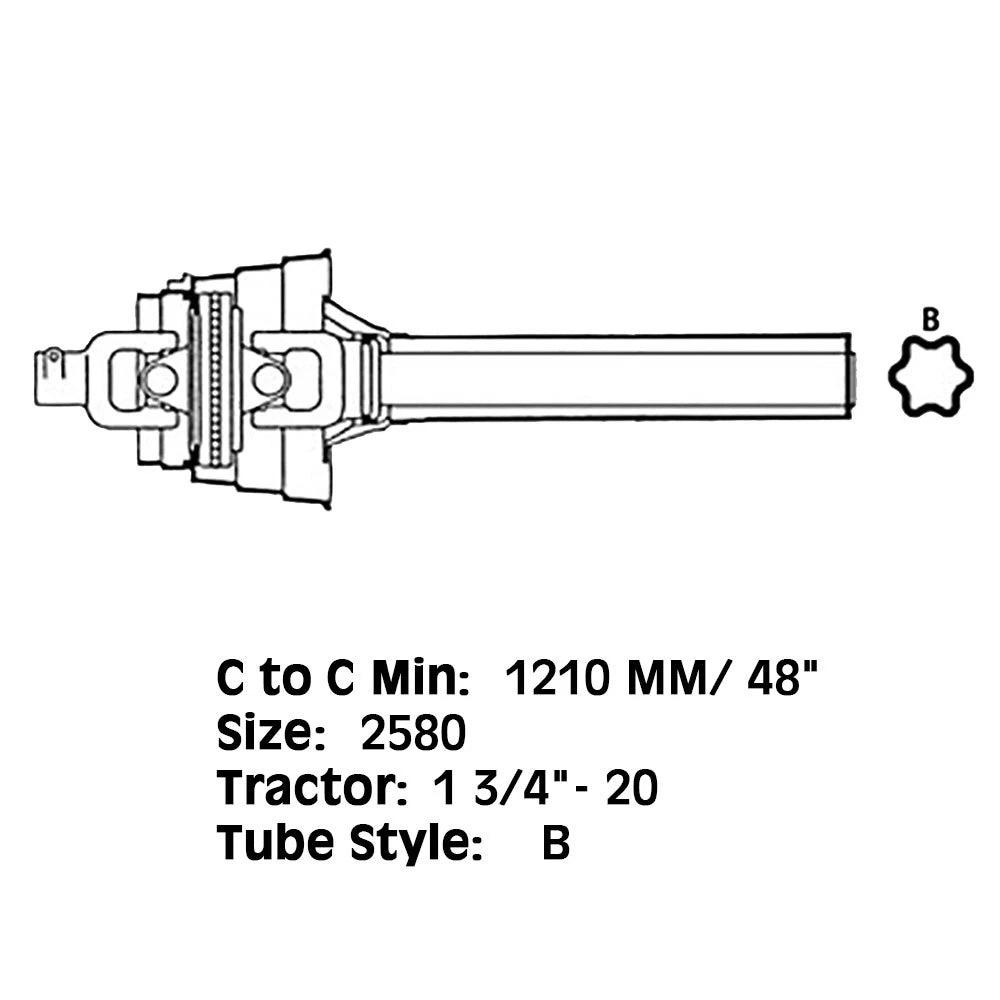 CV Half Shaft for John Deere Rotary Cutter CX15 CX20 HX15 HX20 (1517–1518)