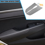 Set of 2 Front Door Panel Armrest Covers for Honda Accord (2008–2012) Gray