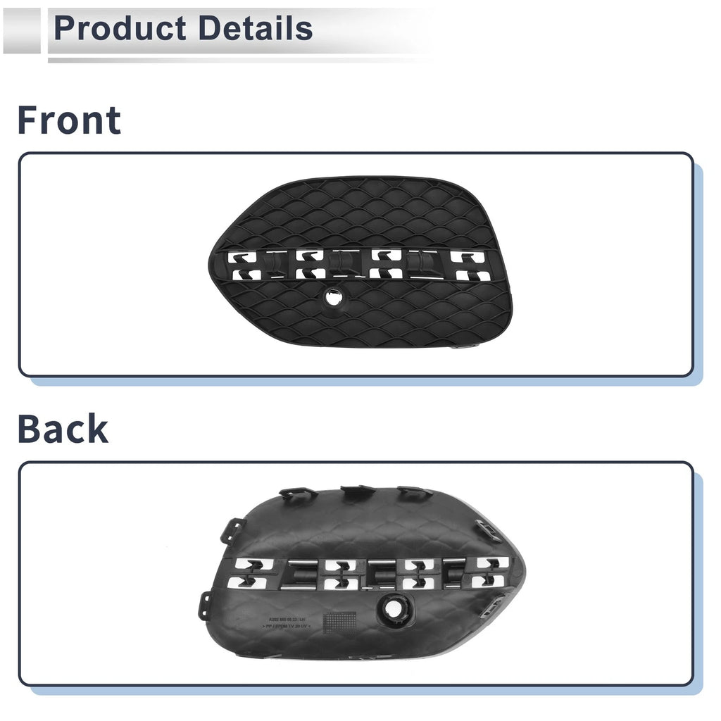 1 Pc Fog Light Grill for Mercedes-Benz (No. 2928850522) (Black)