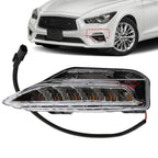 Front Left Turn Signal Light for Infiniti Q50 Q50s (2014–2020) LH Amber