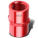 3/8" NPT Female Pipe Coupler for Universal Applications (Aluminum, Red Anodized)