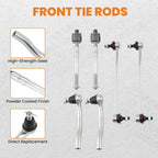 Set of 2 Front Inner Outer Tie Rod Ends for Acura MDX (2007-2013)