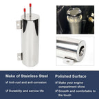 3" x 9" Polished Stainless Steel Radiator Coolant Overflow Tank