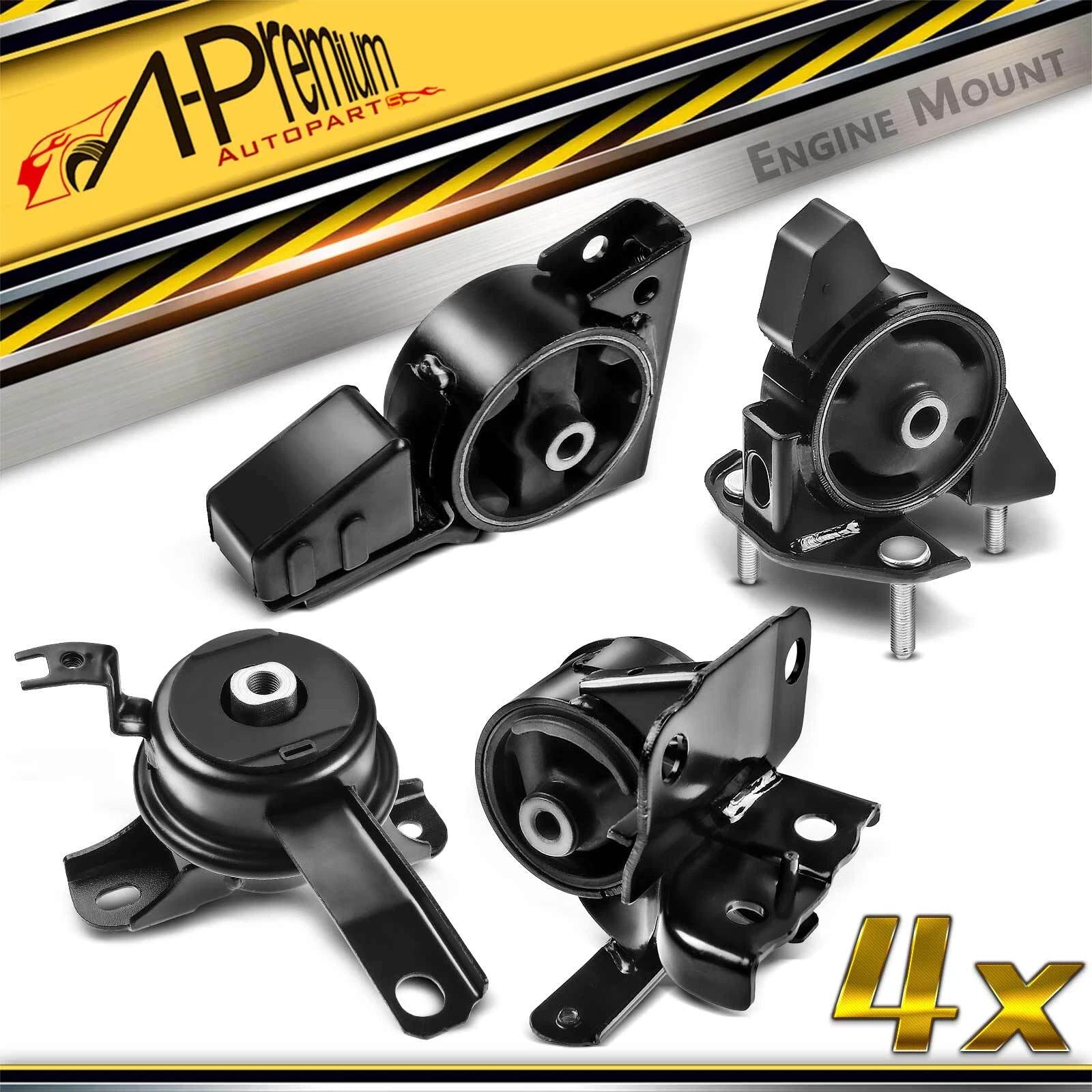 Set of 4 Engine and Transmission Mounts for Toyota Corolla (1998–2002)