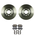 Set of 4 Bosch QuietCast Rear Rotors & Akebono EURO Ceramic Pads for A3 Jetta