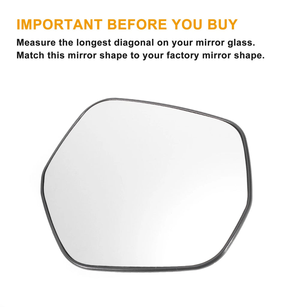 Right Side White Mirror Glass w/ Back Non-heated for Honda HR-V (2014–2020)