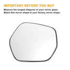Right Side White Mirror Glass w/ Back Non-heated for Honda HR-V (2014–2020)