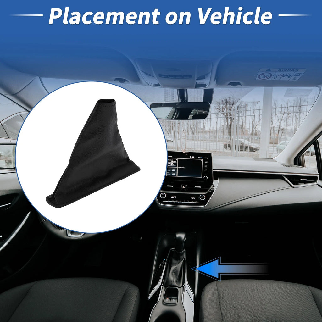 Gear Shift Stick Gaiter for Toyota Corolla (2007–2013) Faux Leather Black