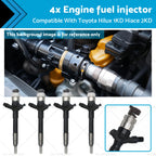 4X Fuel Injector for Toyota Hilux 1KD, Hiace 2KD (095000-5440, 23670-0L020)
