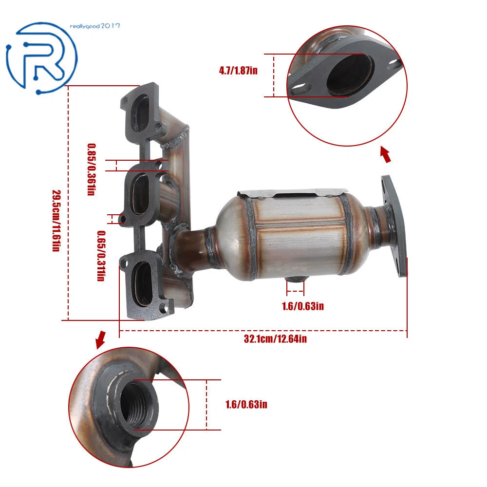 Front Driver Side Catalytic Converter for Ford Explorer (2013–2019)
