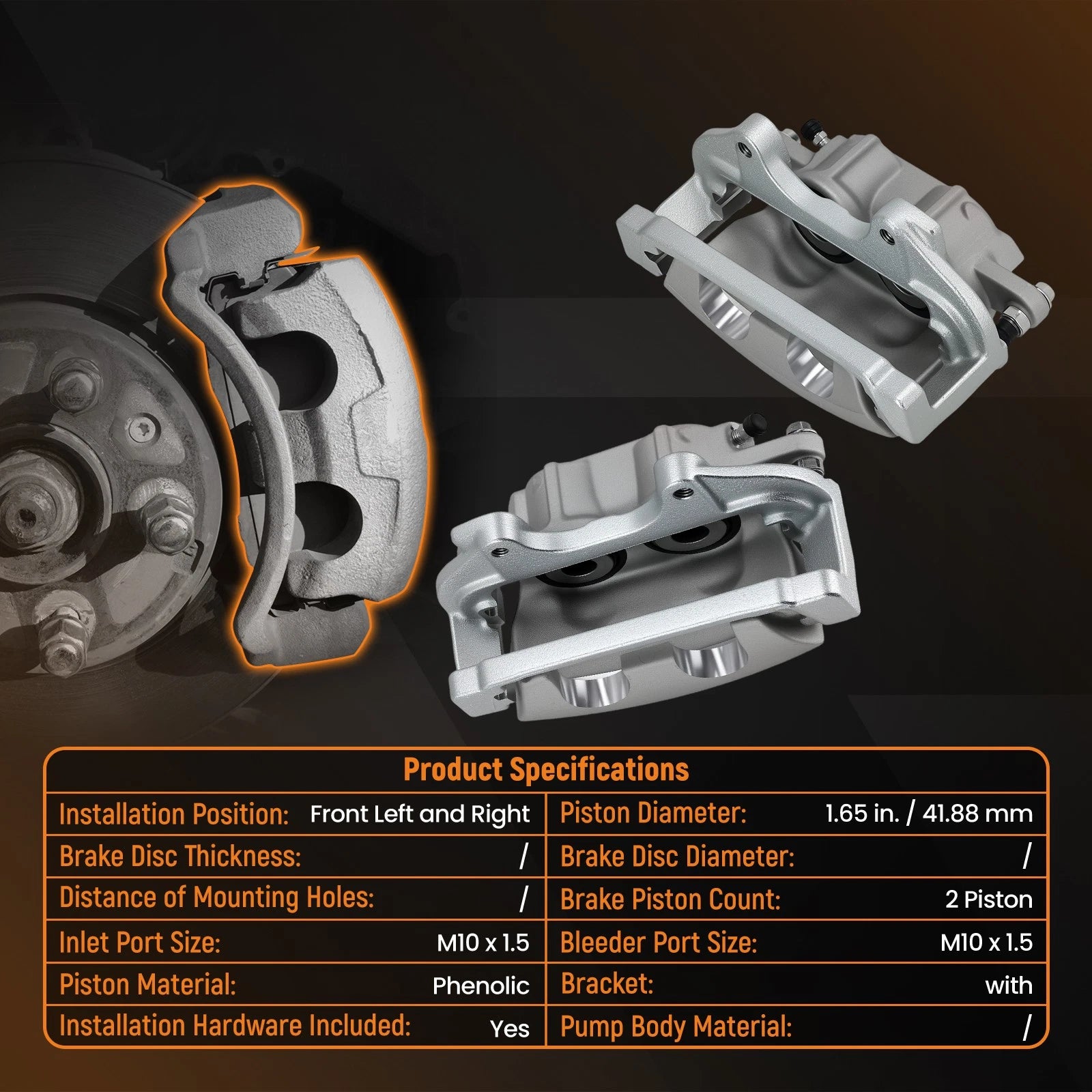 Front Brake Caliper Assembly Kit for Chrysler 300 (2005–2010) 18-B5017