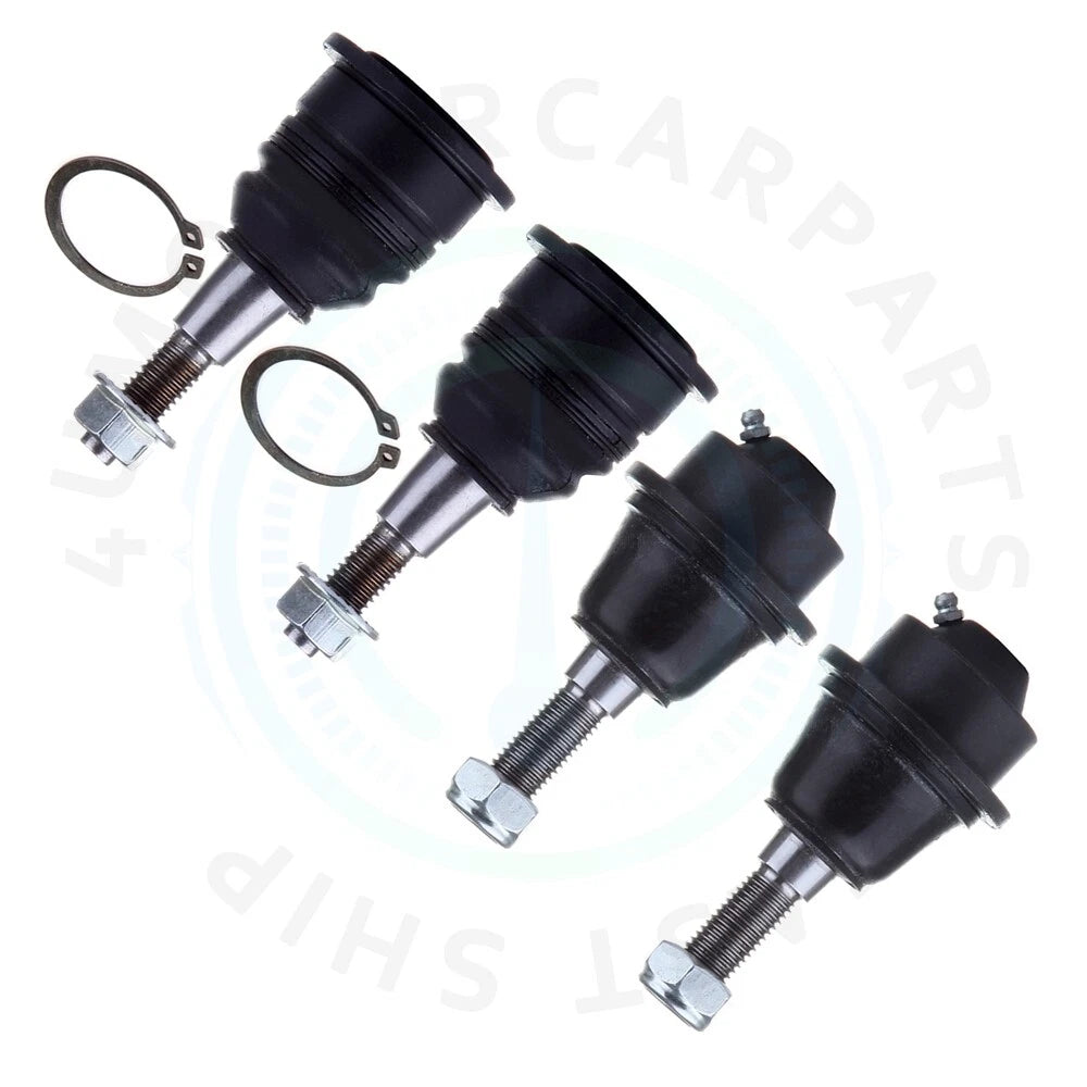 Set of 4 Front Upper Lower Ball Joints for Chevy Silverado 2500 HD (2001–2010)