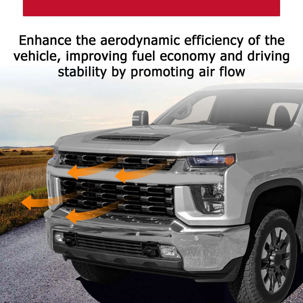 Gloss Black Grille Insert Overlay for Chevy Silverado 2500HD 3500 HD (2020-2023)