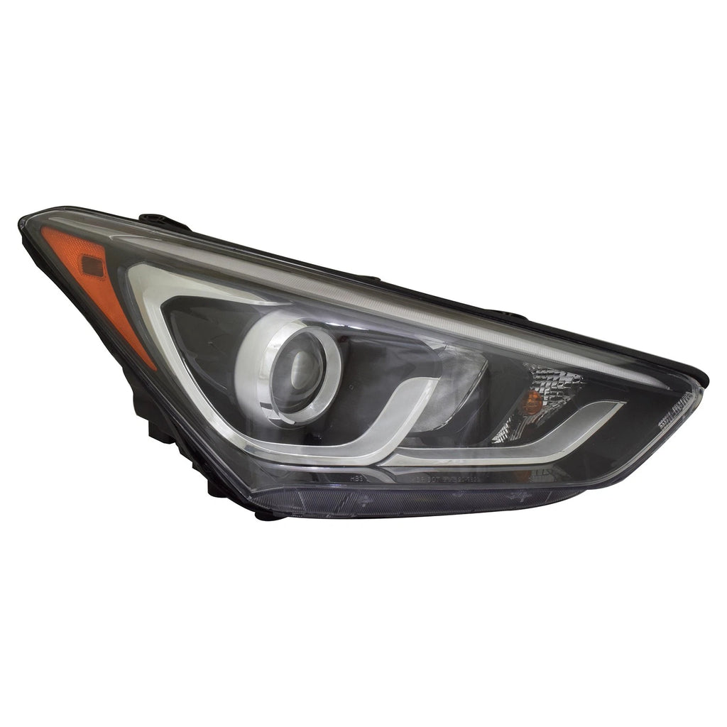 Replacement Passenger Side Halogen Headlight Assembly w/LED Accent