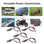Set of 5 Extension Cords for ATVs RVs (30cm 2-pin 10A PVC)